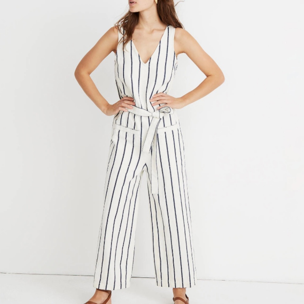 Madewell Striped Pull-On Jumpsuit M